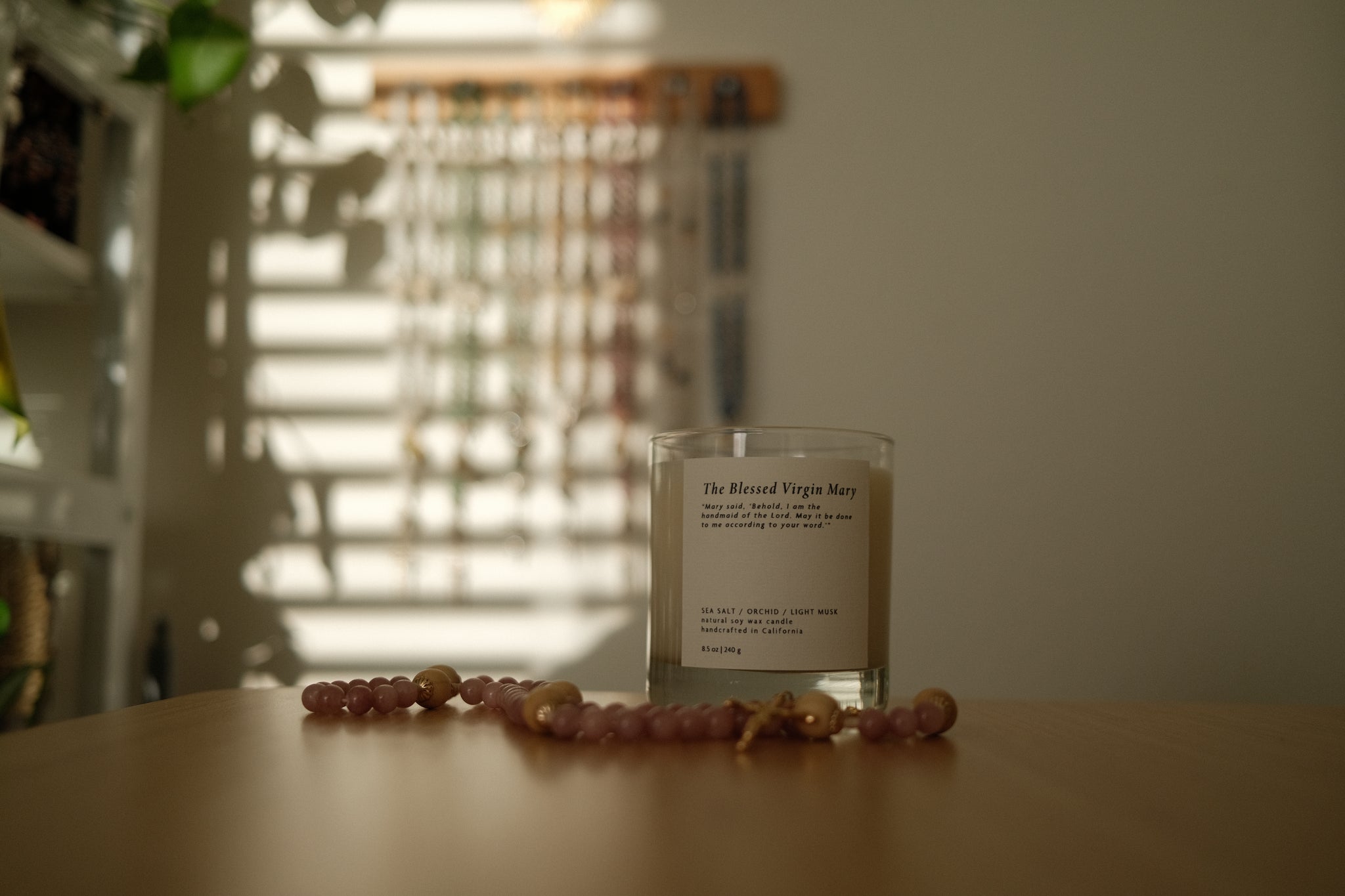 The Blessed Virgin Mary - Wood Wick Candle (8.5oz)