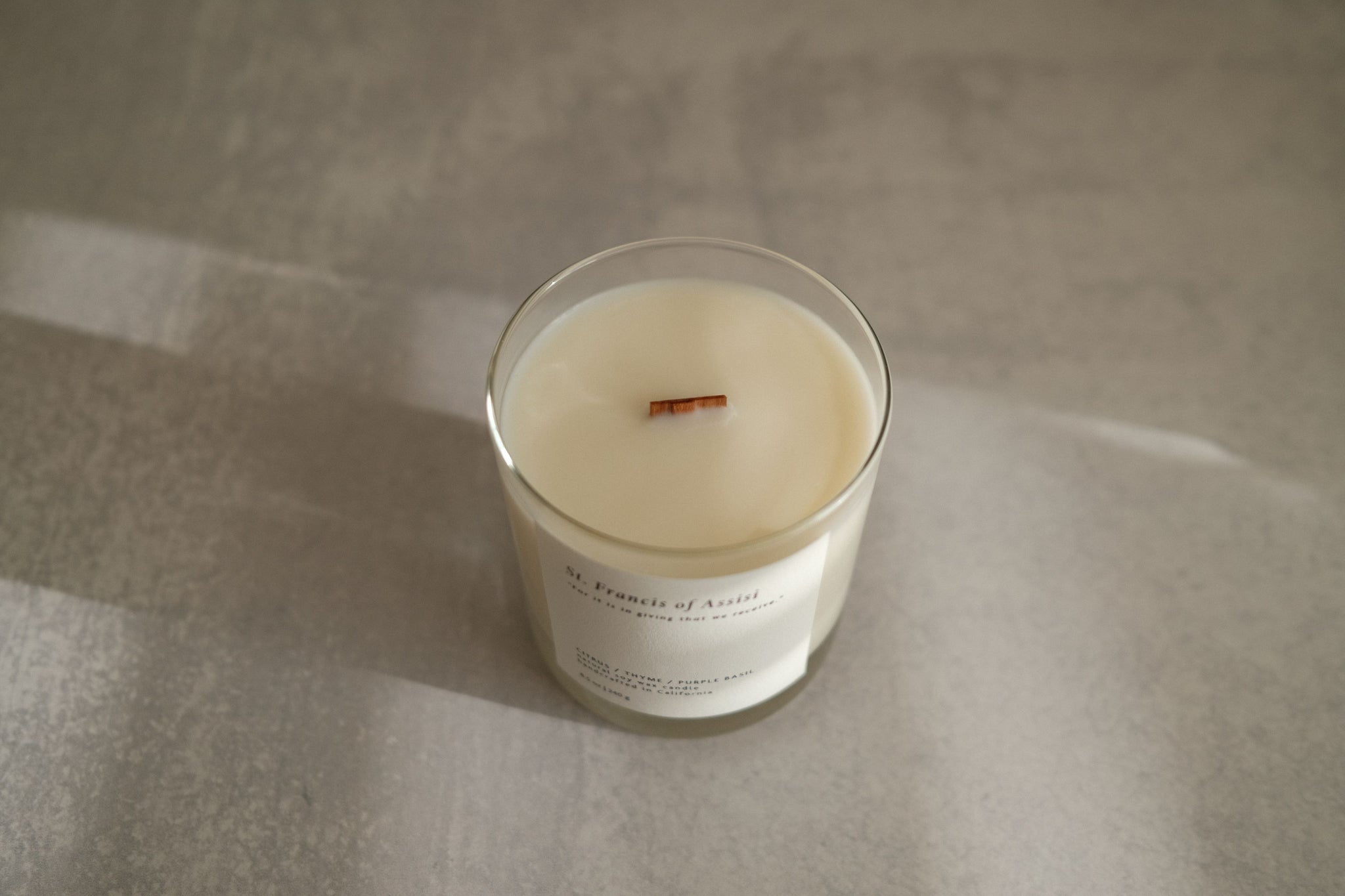 St. Francis of Assisi  - Wood Wick Candle (8.5oz)