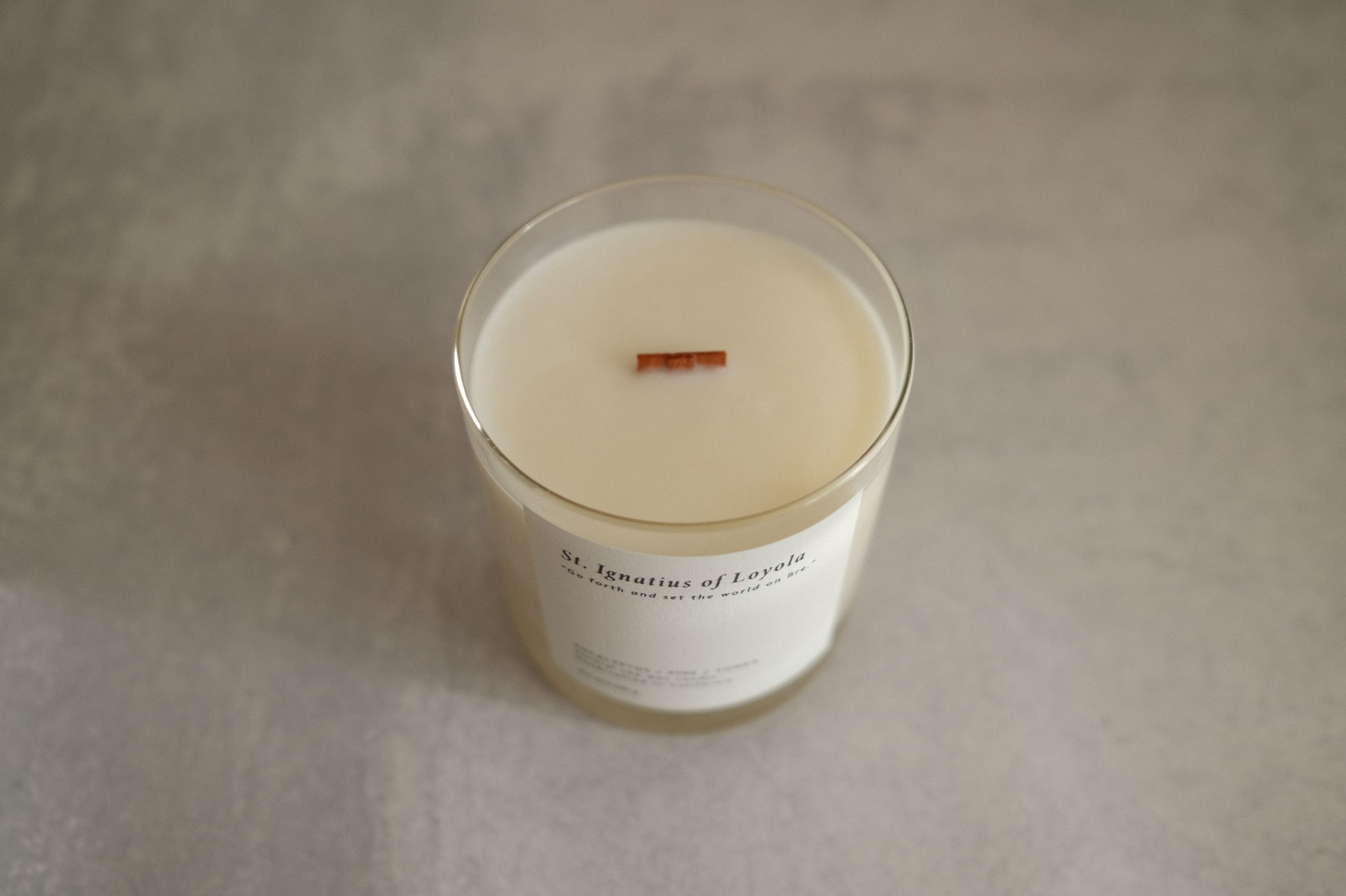 St. Ignatius of Loyola - Wood Wick Candle (8.5oz)