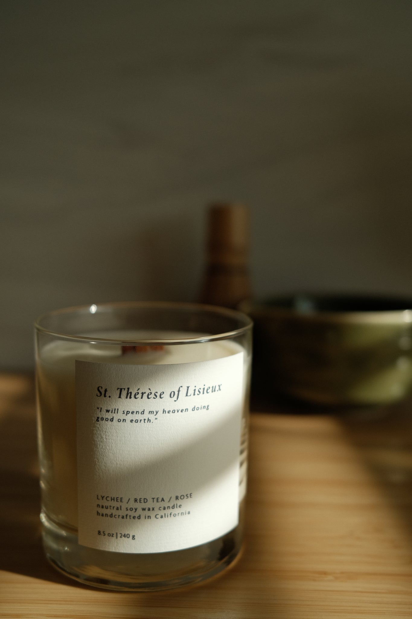 St. Thérèse of Lisieux - Wood Wick Candle (8.5oz)