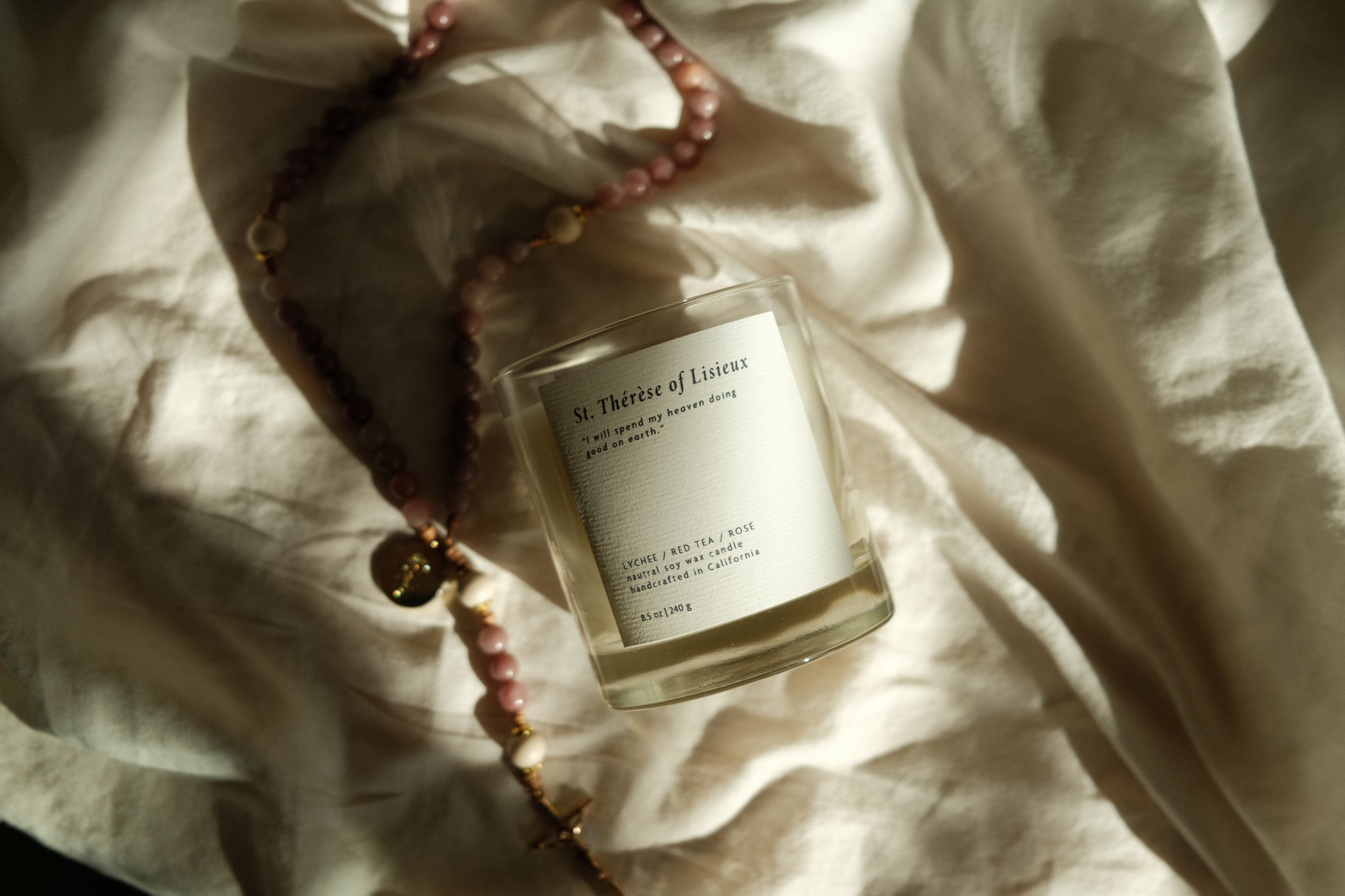 St. Thérèse of Lisieux - Wood Wick Candle (8.5oz)